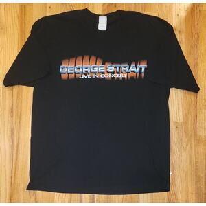 Vintage 2005 George Straight Live In Concert Tee Shirt Size XL Black Country